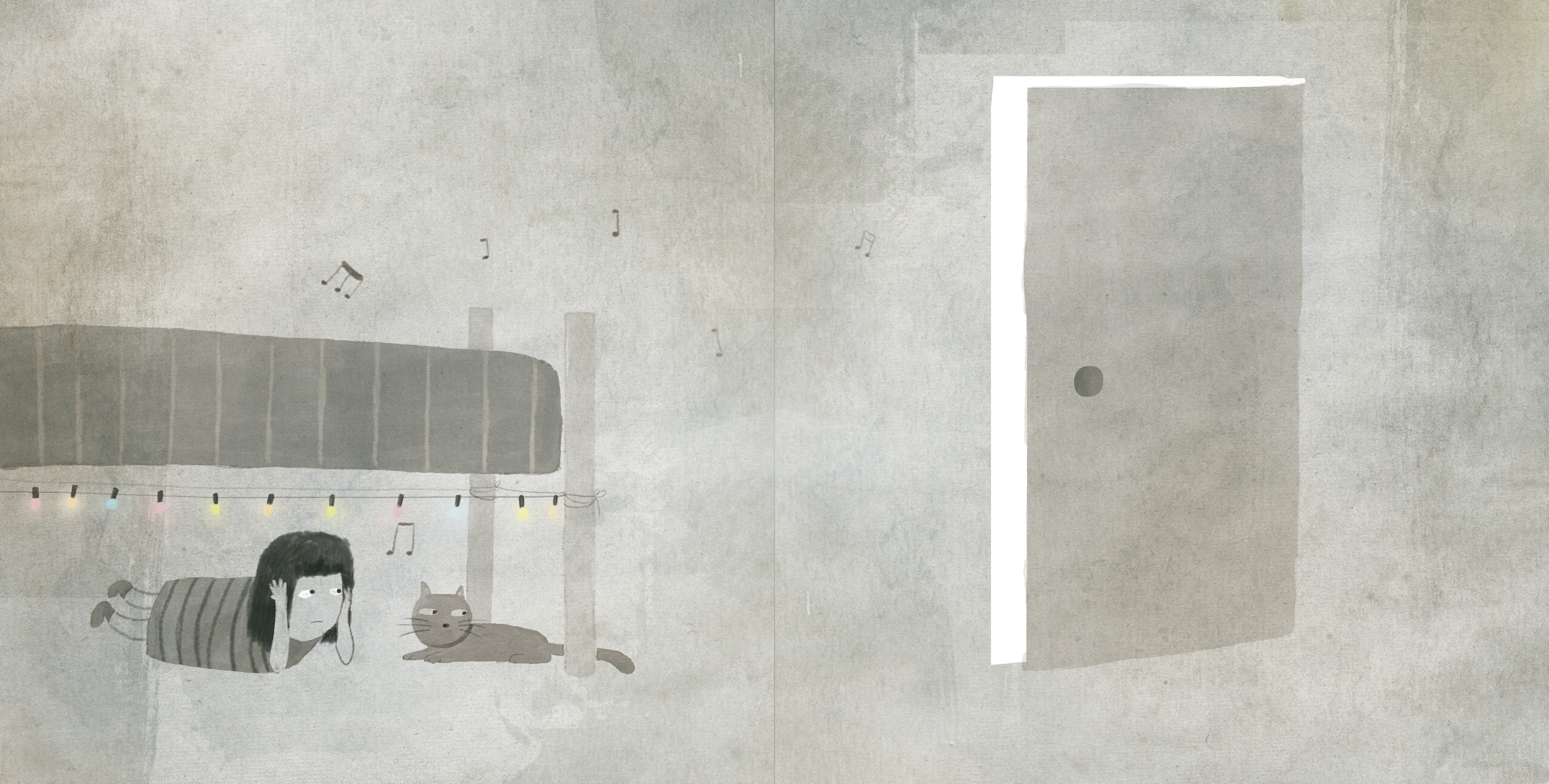 Ilustración de El chubasquero de Aurora